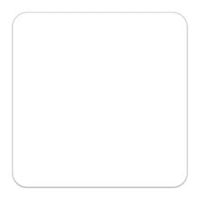 Square Sticker Round Corners 3 x 3 White Static Static Back Digital