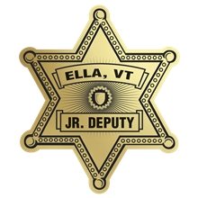 Badge Sticker On Roll Sheriff 2 9/16 X 3 1/16 Foil Papers Roll Of 1000