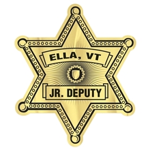 Badge Sticker On Roll Sheriff 2 9/16 X 3 1/16 Foil Papers Roll Of 1000