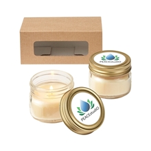 USA Made Glass Jar Candle Set