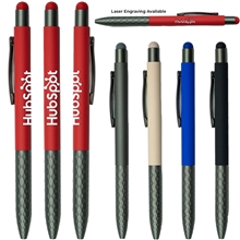 Soft - touch Aluminum Stylus Pen With Plastic Grip
