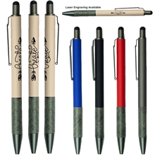 Soft - touch Aluminum Stylus Pen With Paper Grip