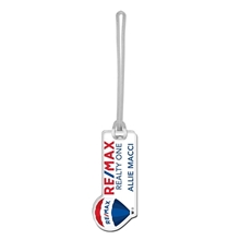 Acrylic Bag Tag w / Strap - Up to 5 Sq Inches