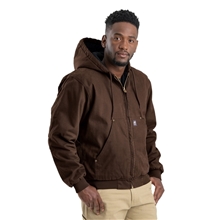 Berne Mens Highland Washed Cotton Duck Hooded Jacket