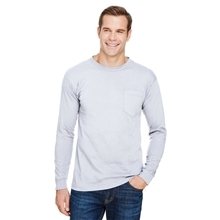 Bayside Unisex USA Made Long - Sleeve Pocket T - Shirt