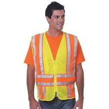 Bayside Unisex USA Made Class 2, Level 2 ANSI High Vis Mesh Safety Vest
