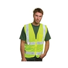 Bayside Unisex USA Made M2261L / SZ Class 2, Level 2 ANSI High Vis Mesh Safety Vest
