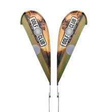 IMPORT 15 Double - Sided Teardrop Flag with Ground Spike