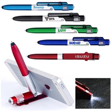 4 In 1 Smartphone Stand Light Ballpoint Pen Stylus