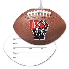 Ultra - Thin Football Luggage Tag with Clear Strap