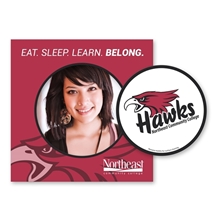 2- in -1 Circle Car Magnet w / Picture Frame
