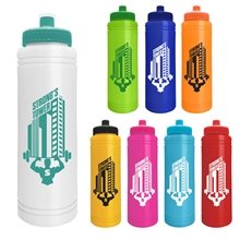 Slim Line - 25 oz Water Bottle With Push - Pull Lid