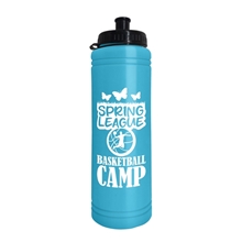 Garyline(R) Slim Line - 25 oz Water Bottle With Tethered Push Pull Lid