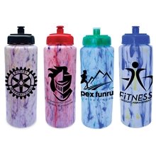 32 oz Confetti Sports Bottle with Push n Pull Cap