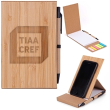 Bamboo Notepad with Sticky Note and Pen