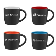 Zanzibar - 12 oz Matte Black Ceramic Mug with ColorPop