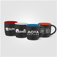 Zanzibar - 12 oz Matte Black Ceramic Mug with ColorPop