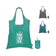 Santorini rPET - Recycled 210D Foldaway Shopping Tote Bag