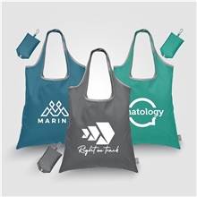 Santorini rPET - Recycled 210D Foldaway Shopping Tote Bag