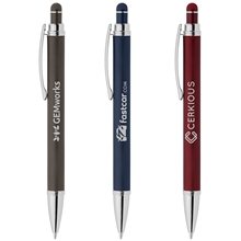 Phoenix Micro Knurl Pen w / Stylus - Laser