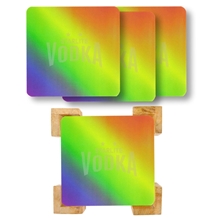 The Illusionist Lenticular Coaster 4 Pc. Set in Bamboo Stand