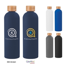 32 oz Viviane Stainless Steel Bottle With Bamboo Lid
