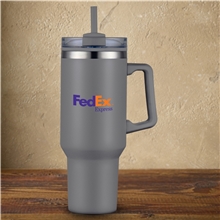 40 oz Double Wall Tumbler With Handle and Straw