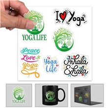 CUSTOMCUT(TM) Clear Decal 4 x 6 Full Color Custom Shape Removable Vinyl Sticker Sheets