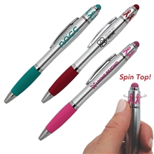 Ribbon Spin Top Pen with Stylus