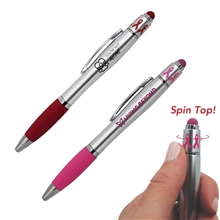 Ribbon Spin Top Pen with Stylus