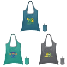 Santorini rPET - Recycled Foldaway Shopping Tote Bag - ColorJet