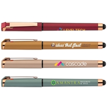 Islander Softy Rose Gold Metallic Designer Gel Pen w / Stylus - ColorJet