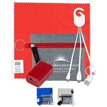 Sundale Mobile Tech Kit Charging Cables, Microfiber Charging Cables in Zipper Kit