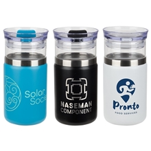 Tamari 12 oz Glass Tumbler Vacuum Insulated Cooler