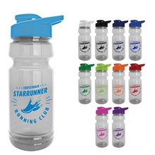 The Trainer - 24 oz Transparent Water Bottle With Drink - Thru Lid