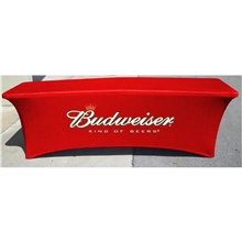8- ft. Stretch Table Cover Front Print Only (with Stock Fabric Color)