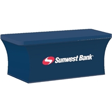 6- ft. Stretch Table Cover Front Print Only (with Stock Fabric Color)