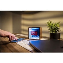 Orbit Wood Grain Mirror Light - Up Speaker