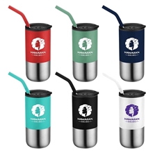 Destin 16 oz Double Wall Tumbler w Straw