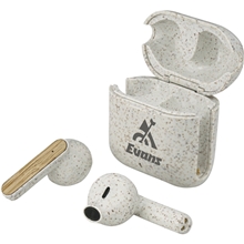 EarthTrendz(TM) Wheat Straw Bamboo Earbuds Case