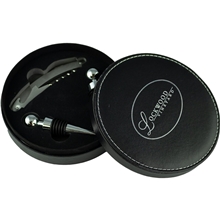 Vino Vinyl Leather Wine Opener Set