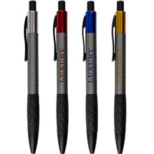 Two - tone Metal Pen With Silicone Grip