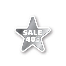 Silver Star Stickers
