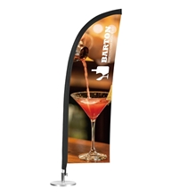 DisplaySplash Tabletop Feather Flag - Single Sided
