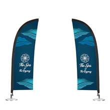 DisplaySplash Tabletop Feather Flag - Double Sided