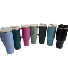 40 oz Vacuum Insulated Stainless Steel Tumbler Copper Lined w / Lid Handle