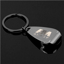 Gunmetal Apri Bottle Opener Key Chain