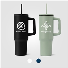 Polar - 40 oz Stainless Steel Tumbler with Plastic Liner and Straw