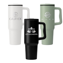 Polar - 40 oz Stainless Steel Tumbler with Plastic Liner and Straw - Laser