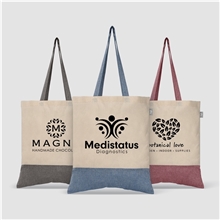 Quebec - 5 oz Two - Tone Recycled Cotton Tote